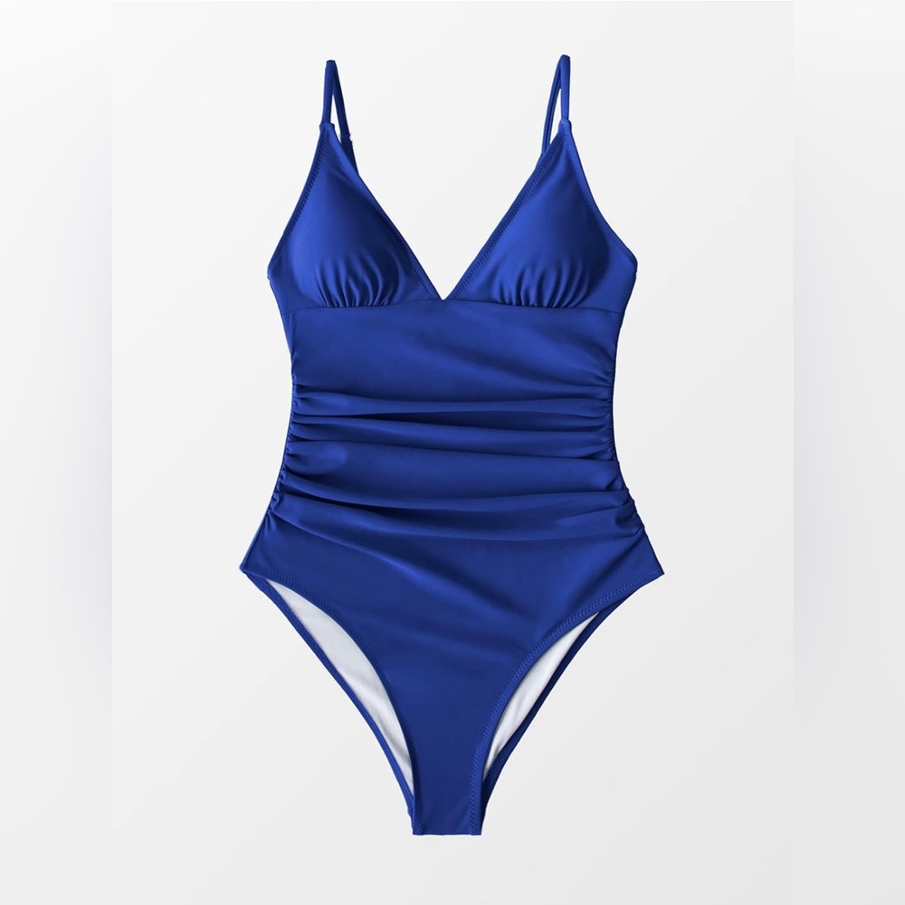 NWT L Cupshe Blue one piece swimsuit